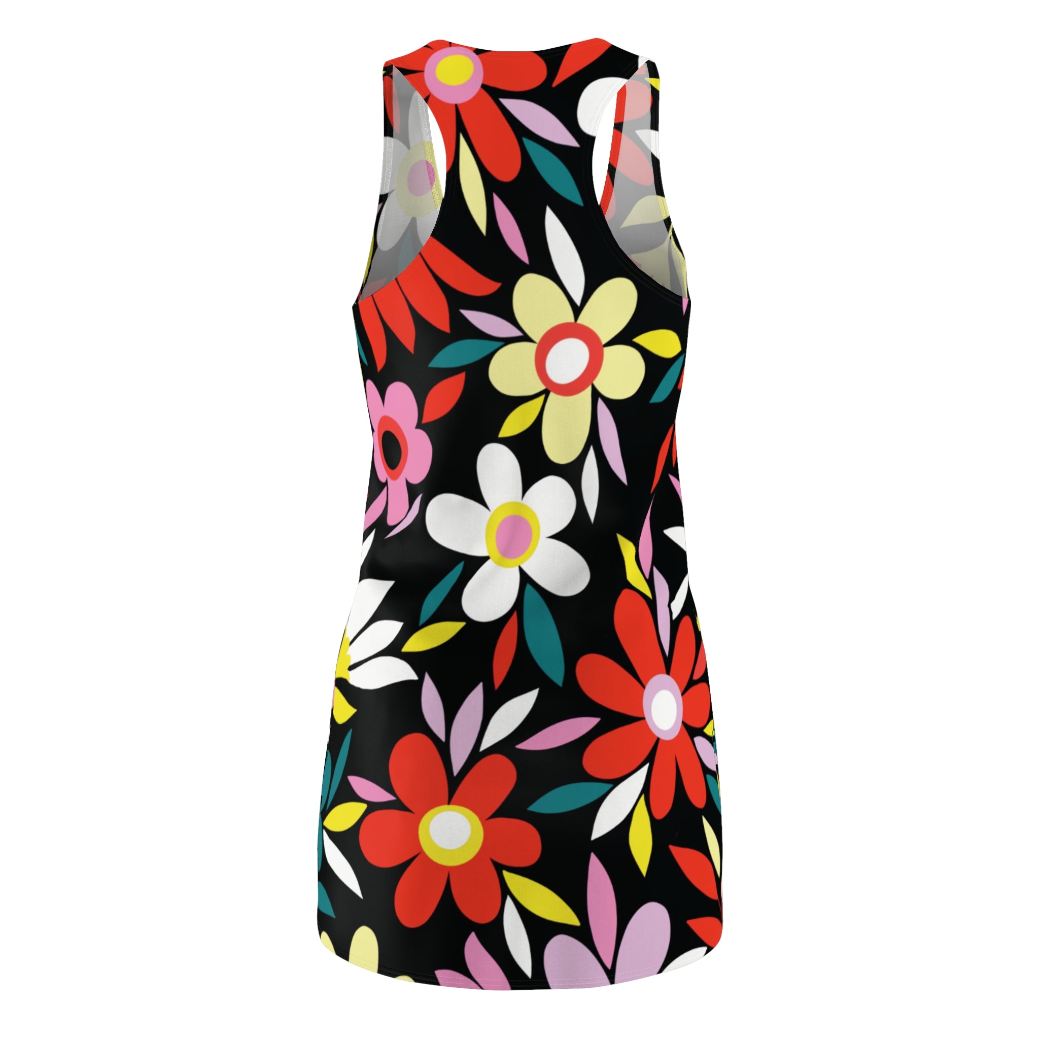 Floral Colorful Daisy Print Racerback Dress