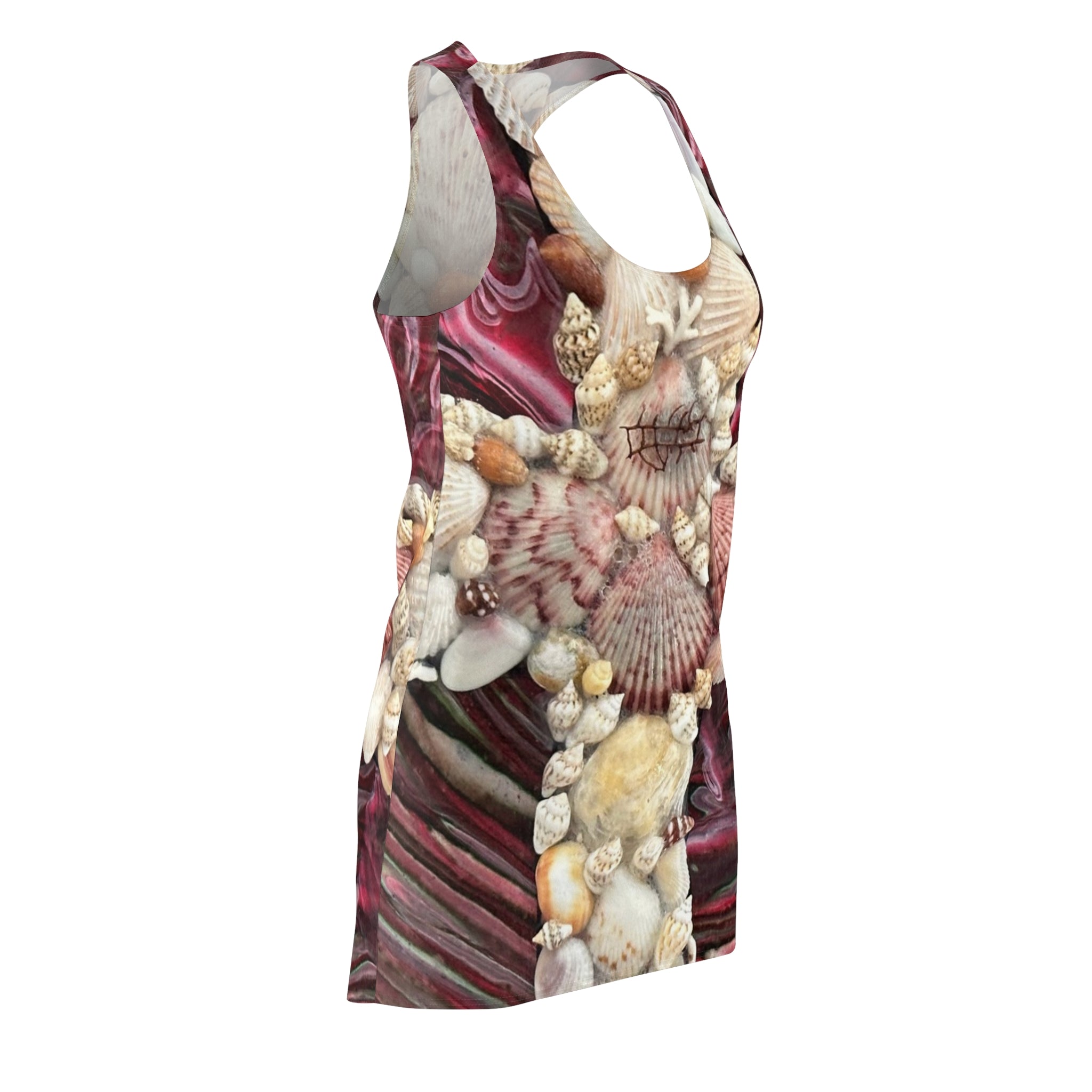 Coastal Shells Abstract Racerback Dress