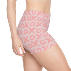 High-Waist Workout Shorts – No Ride Up, Stay-Put Fit--XOXO Print