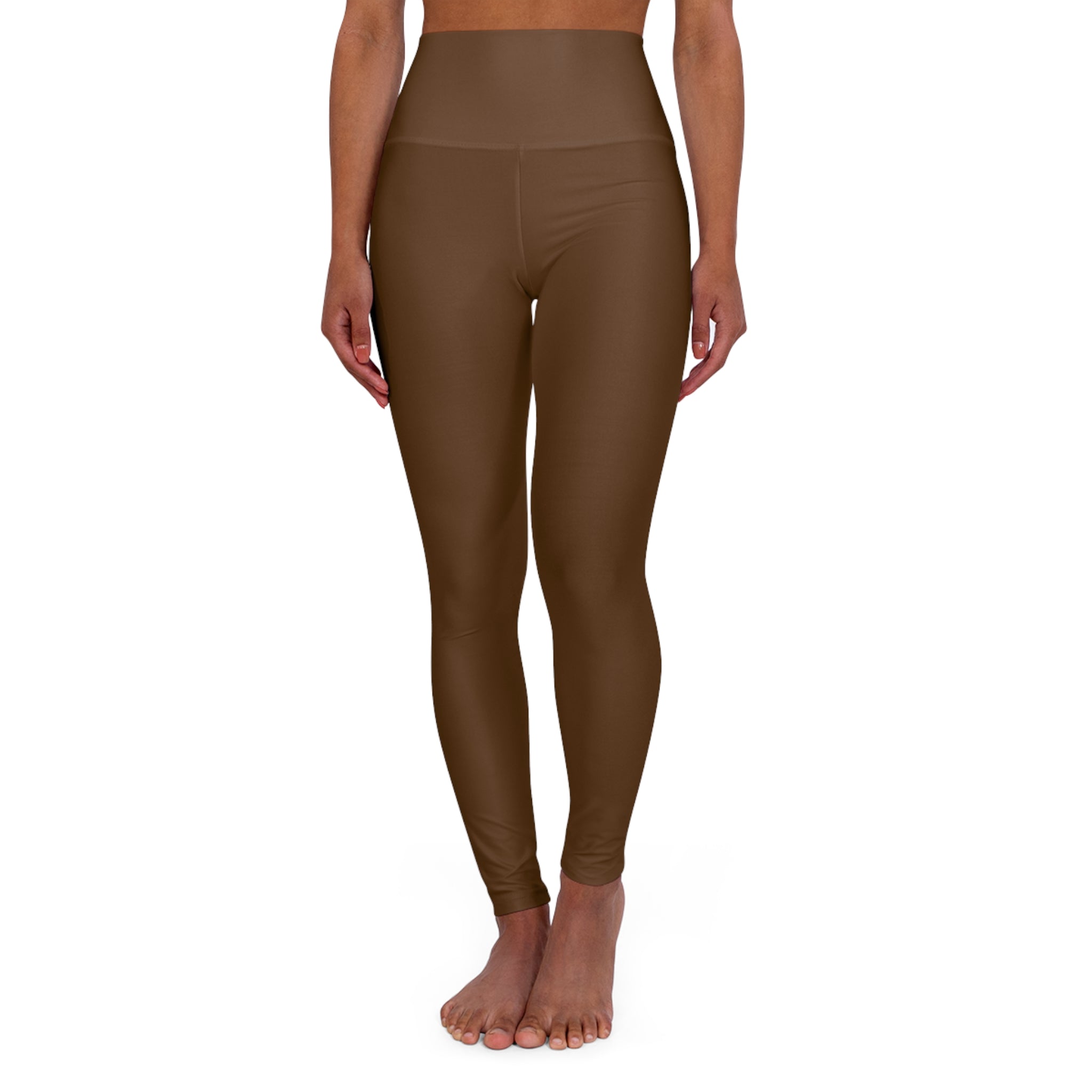 Squat-Proof High-Waisted Leggings — Earth Brown
