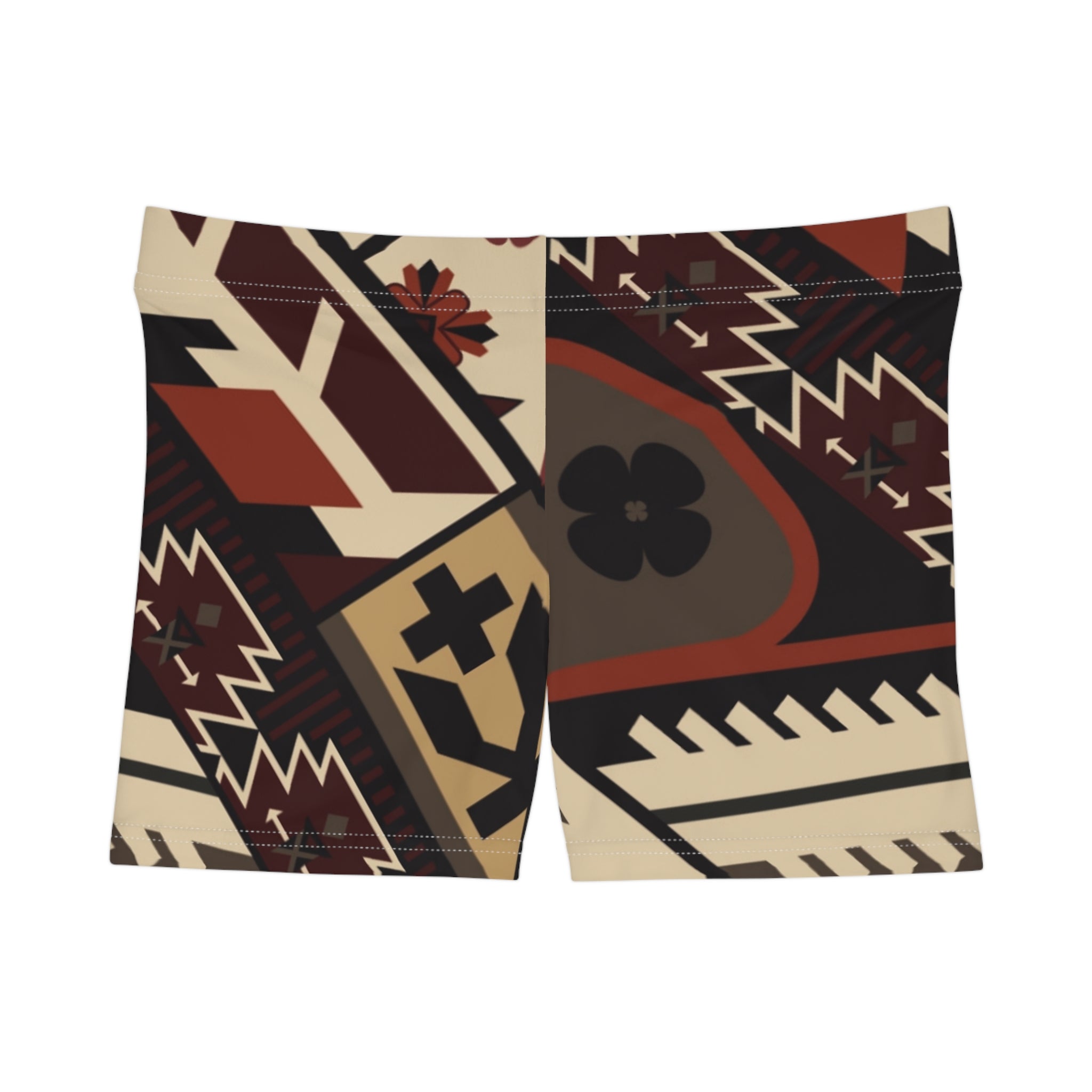Southwestern Aztec Pattern Women's Workout Shorts
