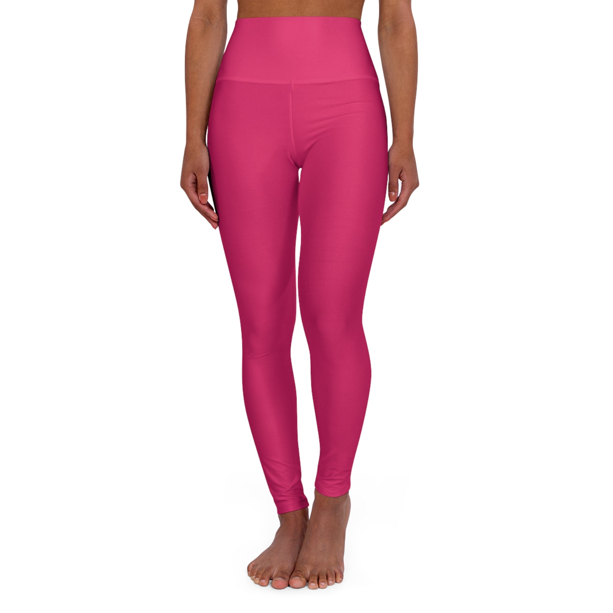 Squat-Proof High-Waisted Leggings — Electric Hot Pink Fashion Color 2026