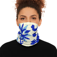 Blue Holiday Neck Face Cover– Lightweight Fashion Face Covering